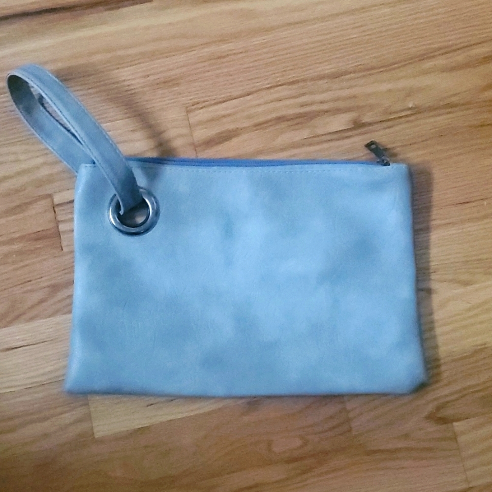 Grey clutch purse